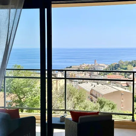 Breathtaking Sea View Terrace Quiet & Comfort Bastia (Corsica)